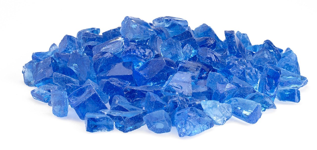 104779.jpg Light Blue 3/4″ – 1″ Recycled Fire Glass + Priced per Pound (Sold in 10 lb increments) - Image 1