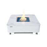 Annecy 42” Porcelain Top Fire Table – Bianco White - Image 2