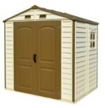 DuraMax 8ft x 5.5ft Storeall Vinyl Shed with Foundation Kit and window - Image 5