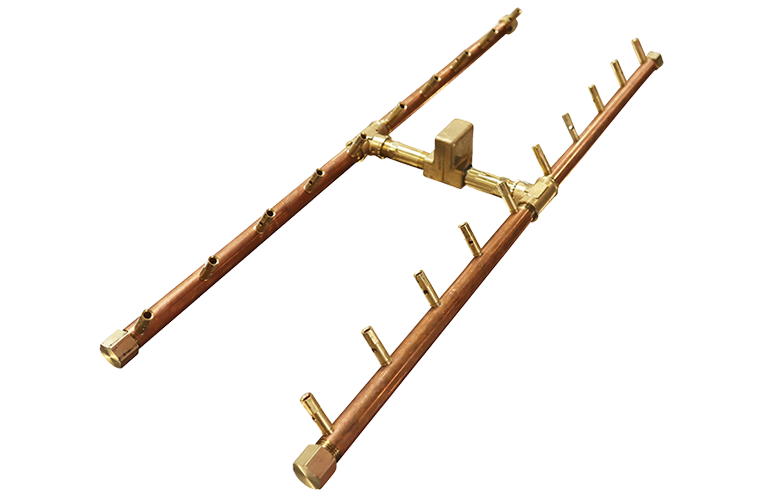CFBH200-1.png 200K BTU H-Style Brass Burner for Rectangular Fire Pit Openings – 40″x17″ - Image 1