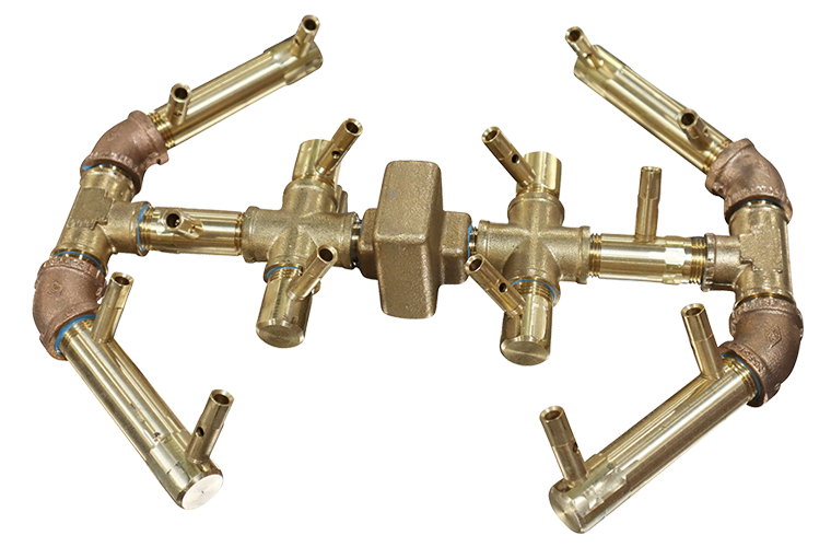 CFBO140-1.png 140K BTU Octagonal Brass Burner for 18-Inch Square or Round Fire Pit Openings - Image 1