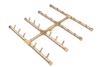 240K BTU Square Tree-Style Brass Burner for 24″ Square-Only Fire Pit Openings