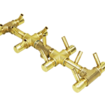 110K BTU Tree-Style Brass Burner for Rectangular Fire Pit Openings – 20″x11″