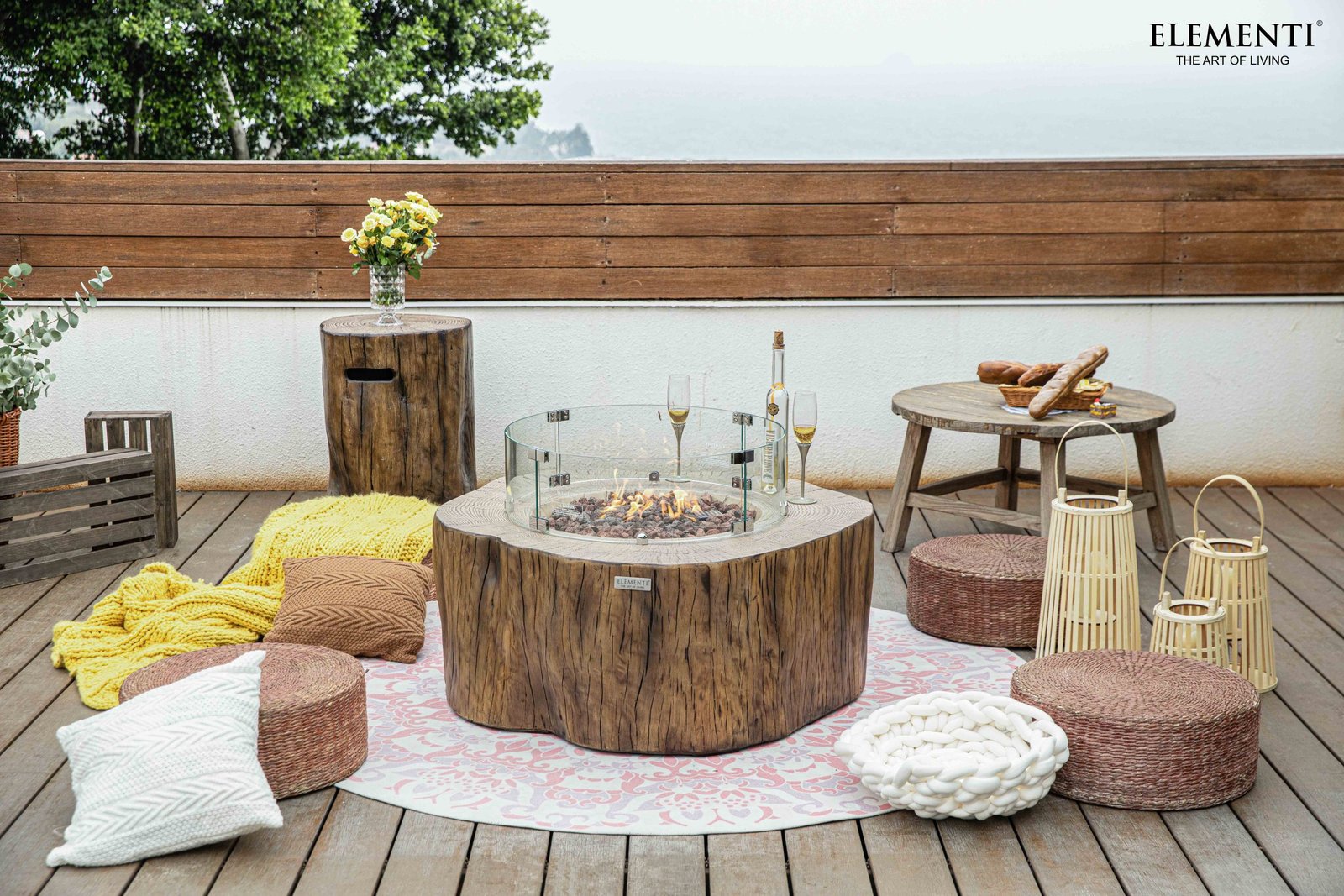 E4B8BBE59BBE-14-scaled-1.jpg Manchester 42″ Concrete Fire Table- Red wood - Image 1