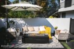Varna 60” Marble Porcelain Fire Table – Bulgaria Black