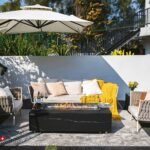 Varna 60” Marble Porcelain Fire Table – Bulgaria Black