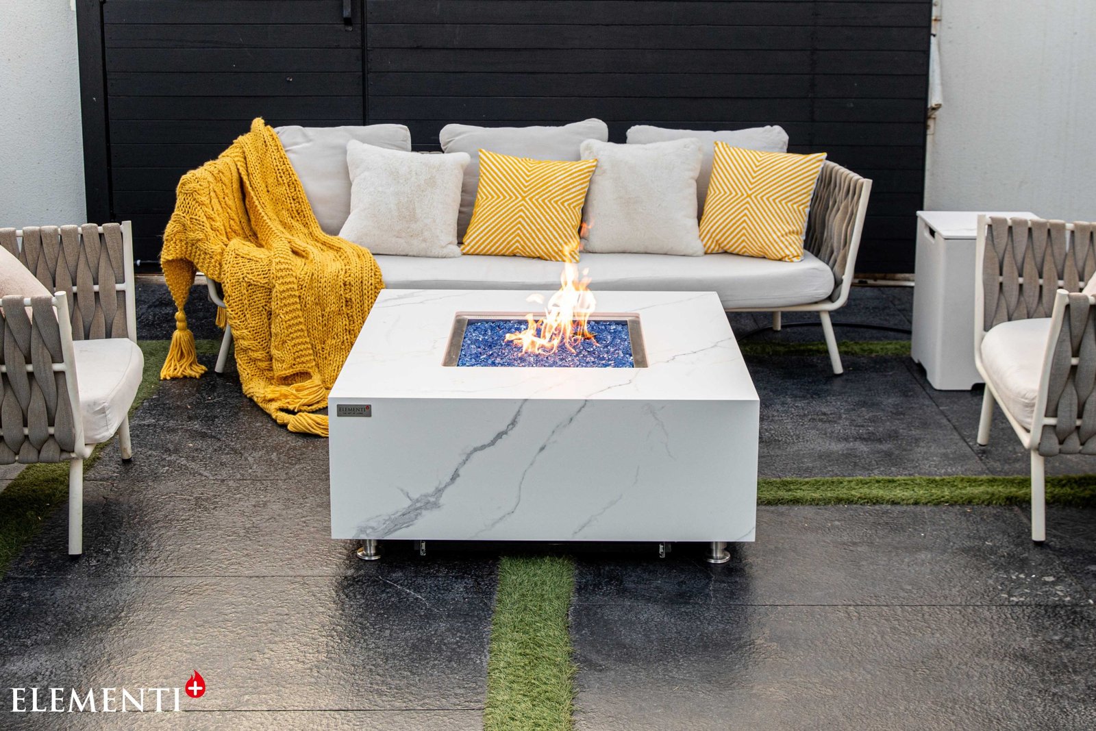 E59CBAE699AF1-scaled-1.jpg Bianco 40” Marble Porcelain Fire Table – Bianco White - Image 1