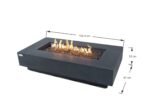 Positano 60” Sandstone Fire Table – Dark Gray - Image 8