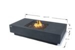 Cannes 60” Fire Table – Dark Gray - Image 8