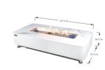 Athens 62” Marble Porcelain Top Fire Table – Bianco White - Image 9