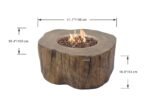 Manchester 42″ Concrete Fire Table- Red wood - Image 6