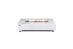 Athens 62” Marble Porcelain Top Fire Table – Bianco White - Image 2