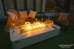 Athens 62” Marble Porcelain Top Fire Table – Bianco White - Image 5