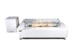 Athens 62” Marble Porcelain Top Fire Table – Bianco White - Image 8