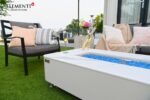 Athens 62” Marble Porcelain Top Fire Table – Bianco White - Image 7