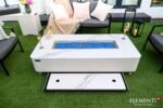 Athens 62” Marble Porcelain Top Fire Table – Bianco White - Image 6