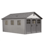 Lifetime 11' x 21' Polyethylene Outdoor Storage Garage Kit with 9' Wide Doors