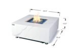 Bianco 40” Marble Porcelain Fire Table – Bianco White - Image 8