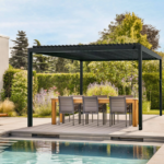 Backyard Discovery Sarasota 16x10 Steel Louvered Pergola with Power - Image 2