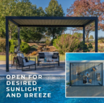 Backyard Discovery Sarasota 16x10 Steel Louvered Pergola with Power - Image 5