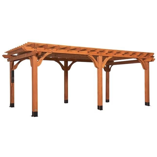 saybrokeeer-product-103-image-1.jpg Backyard Discovery Beaumont 20 Ft x 12 Ft Cedar Patio Pergola with Power - Image 1
