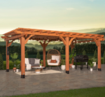 Backyard Discovery Beaumont 20 Ft x 12 Ft Cedar Patio Pergola with Power - Image 2
