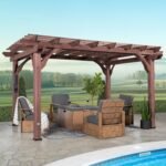 Backyard Discovery 14 Ft x 10 Ft Somerville Cedar Pergola with Power - Image 2