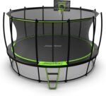 JumpFlex HERO 15-Foot Backyard Trampoline with Safety Net and Hoop