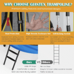 Giantex Backyard Trampoline with Safety Enclosure Net and Access Ladder - Image 8