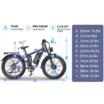 Ridstar E26 Pro 2000W 48V 23Ah Fat Tire Electric Bicycle - Image 4