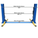 Atlas BP8000 8000 Lb. Capacity Low-Ceiling Baseplate 2-Post Car Lift - Image 6