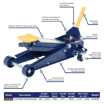 Hein-Werner 3-Ton Heavy-Duty Cast Iron Hydraulic Floor Service Jack - Image 5