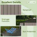 Patiowell 10' x 12' Galvanized Metal Outdoor Storage Shed with Floor - Image 6