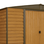 Arrow Woodridge 10' x 8' Galvanized Steel Storage Shed with Woodgrain Finish - Image 5