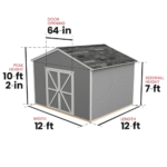 Handy Home Products Astoria 12' x 12' Wood Outdoor Storage Shed - Image 10