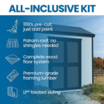 Handy Home Products Gardena 8' x 6' Saltbox Wood Outdoor Storage Shed - Image 9