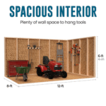 Heartland Coronado 12' x 8' Saltbox Wood Outdoor Storage Shed with Floor - Image 3