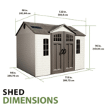 Lifetime 10' x 8' Steel-Reinforced Polyethylene Plastic Outdoor Storage Shed - Image 3