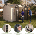 Lifetime 10' x 8' Steel-Reinforced Polyethylene Plastic Outdoor Storage Shed - Image 6