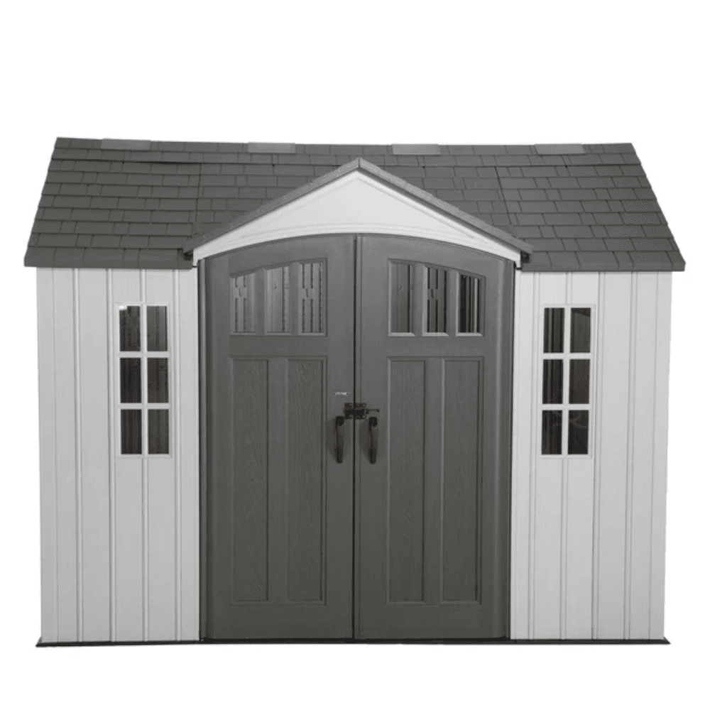 saybrokeeer-product-245-image-1.png Lifetime 10' x 8' Gray Polyethylene Outdoor Storage Shed with Floor - Image 1