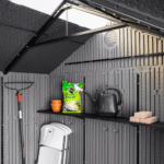 Lifetime 10' x 8' Gray Polyethylene Outdoor Storage Shed with Floor - Image 10