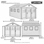 Lifetime 11' x 21' Polyethylene Outdoor Storage Garage Kit with 9' Wide Doors - Image 4