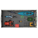 Lifetime 11' x 21' Polyethylene Outdoor Storage Garage Kit with 9' Wide Doors - Image 5