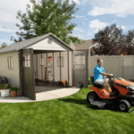 Lifetime 11' x 21' Polyethylene Outdoor Storage Garage Kit with 9' Wide Doors - Image 6