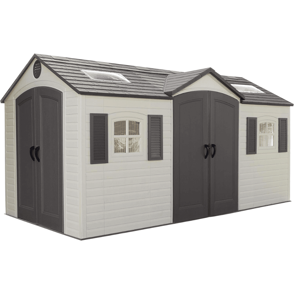saybrokeeer-product-248-image-1.png Lifetime 15' x 8' Steel-Reinforced Polyethylene Plastic Outdoor Storage Shed - Image 1