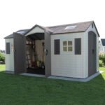 Lifetime 15' x 8' Steel-Reinforced Polyethylene Plastic Outdoor Storage Shed - Image 3
