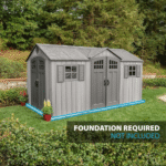 Lifetime 15' x 8' Rough Cut Dual-Entry Outdoor Storage Shed with Floor - Image 4