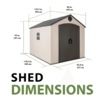 Lifetime 8' x 10' Steel-Reinforced Polyethylene Plastic Outdoor Storage Shed - Image 2