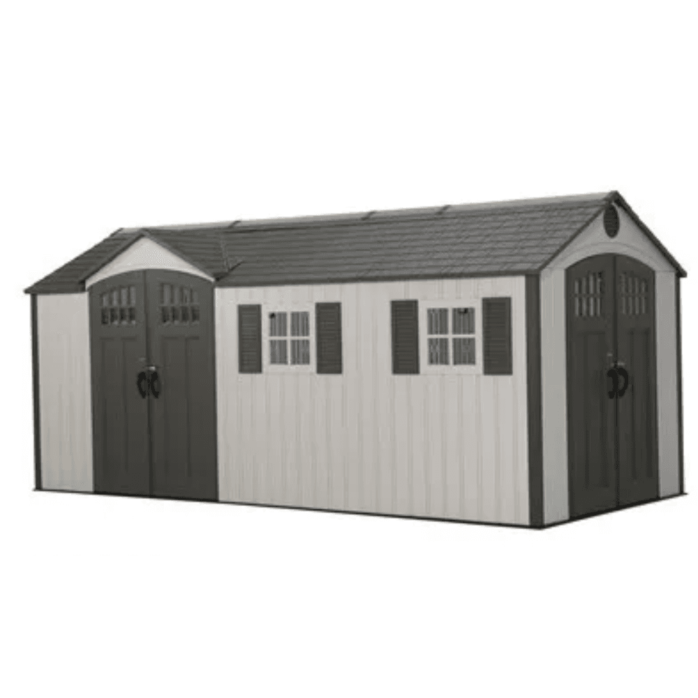 saybrokeeer-product-252-image-1.png Lifetime 8' x 17.5' Dual Entry Plastic Outdoor Storage Shed with Floor - Image 1