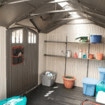 Lifetime 8' x 17.5' Dual Entry Plastic Outdoor Storage Shed with Floor - Image 5
